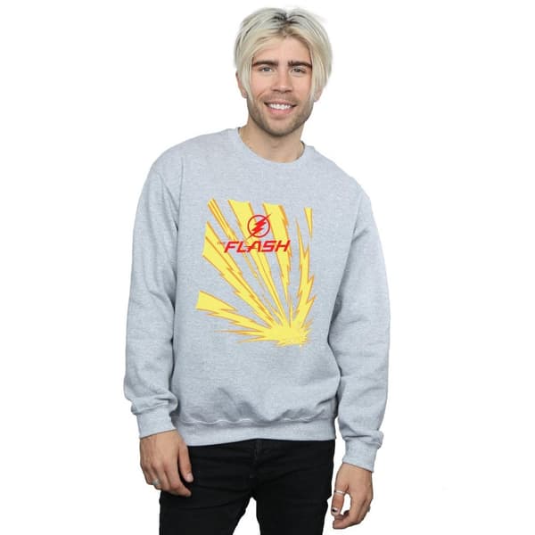 DC Comics Mens The Flash Lightning Bolts Sweatshirt