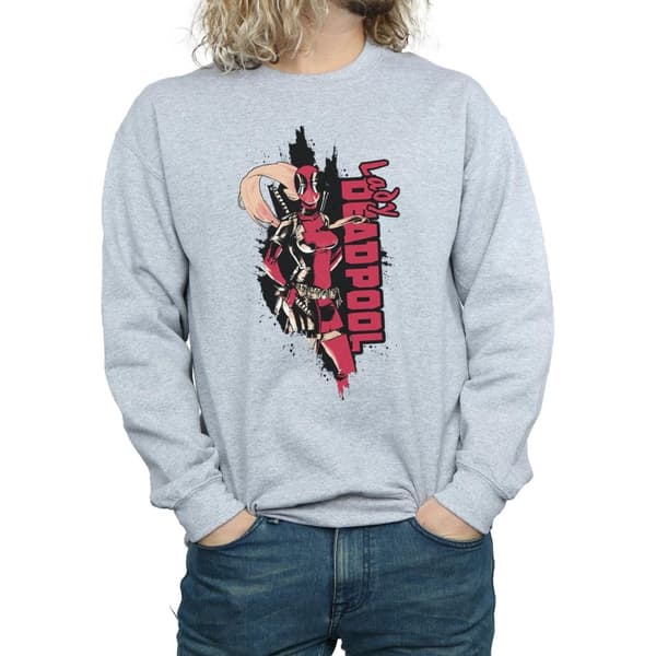 Marvel Mens Deadpool Lady Deadpool Sweatshirt