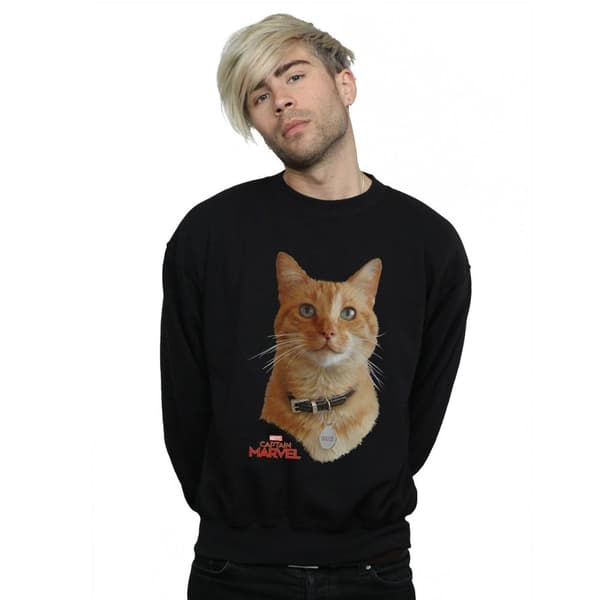 Marvel Mens Captain Marvel Goose Photo Sweatshirt