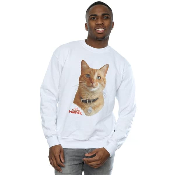 Marvel Mens Captain Marvel Goose Photo Sweatshirt