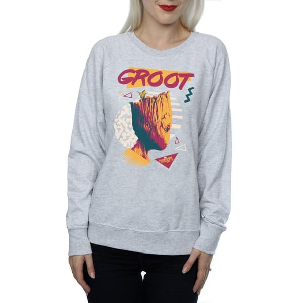 Marvel Womens/Ladies Guardians Of The Galaxy Vol. 2 80s Groot Sweatshirt