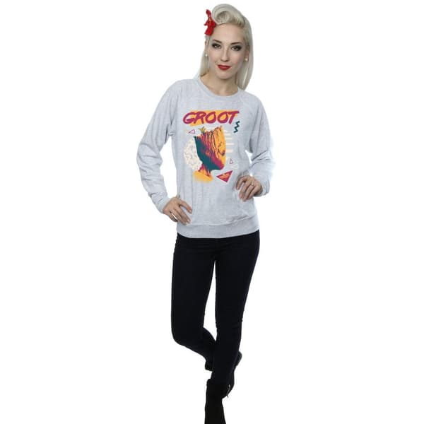 Marvel Womens/Ladies Guardians Of The Galaxy Vol. 2 80s Groot Sweatshirt