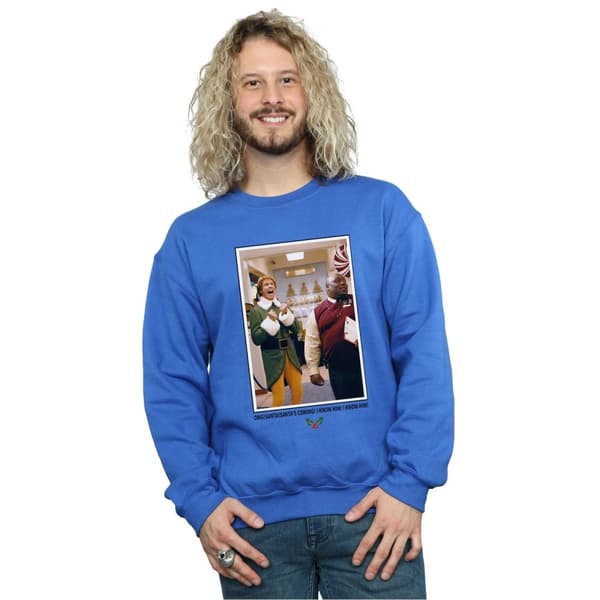 Elf Mens OMG Santa Photo Sweatshirt