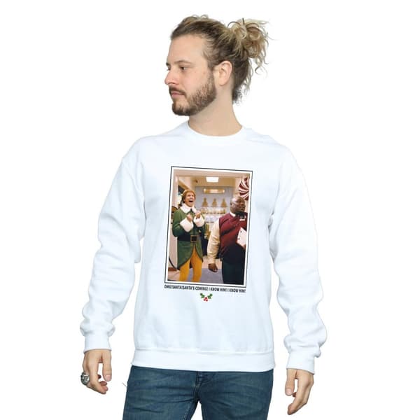 Elf Mens OMG Santa Photo Sweatshirt