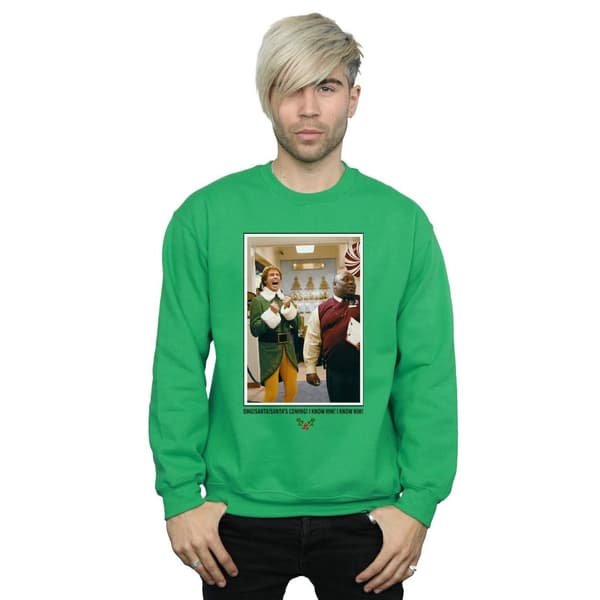 Elf Mens OMG Santa Photo Sweatshirt