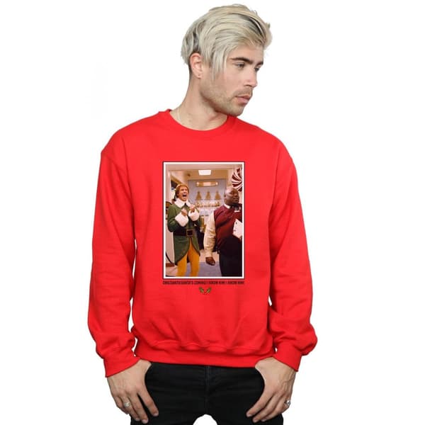 Elf Mens OMG Santa Photo Sweatshirt