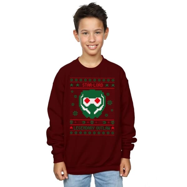 Marvel Boys Guardians Of The Galaxy Vol. 2 Star Lord Fair Isle Sweatshirt