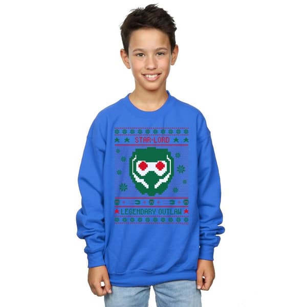 Marvel Boys Guardians Of The Galaxy Vol. 2 Star Lord Fair Isle Sweatshirt