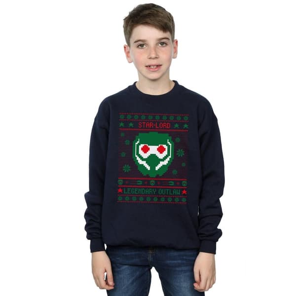 Marvel Boys Guardians Of The Galaxy Vol. 2 Star Lord Fair Isle Sweatshirt
