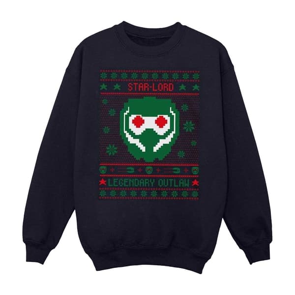 Marvel Boys Guardians Of The Galaxy Vol. 2 Star Lord Fair Isle Sweatshirt