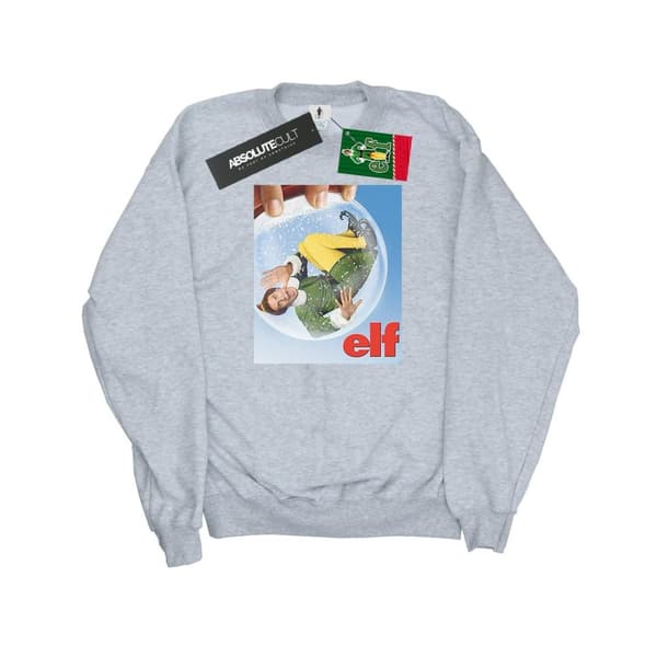 Elf Sweatshirt med snöglobsaffisch för herrar