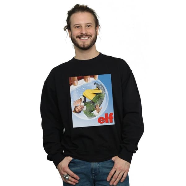 Elf Sweatshirt med snöglobsaffisch för herrar