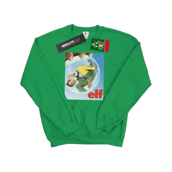 Elf Sweatshirt med snöglobsaffisch för herrar