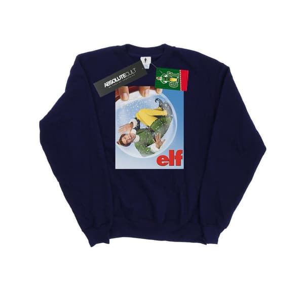 Elf Sweatshirt med snöglobsaffisch för herrar