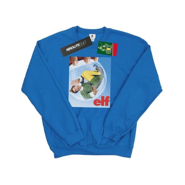 Elf Sweatshirt med snöglobsaffisch för herrar