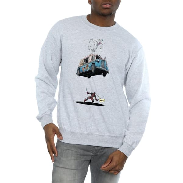Marvel Mens Deadpool Ice Cream Sweatshirt