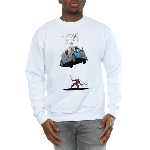 Marvel Mens Deadpool Ice Cream Sweatshirt