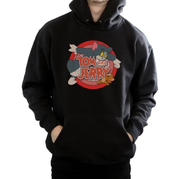 Tom And Jerry Mens Classic Catch Hoodie