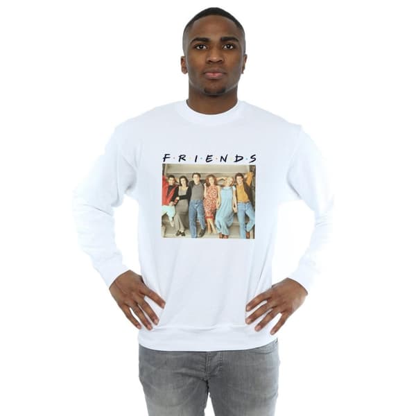 Friends Mens Group Photo Stairs Sweatshirt