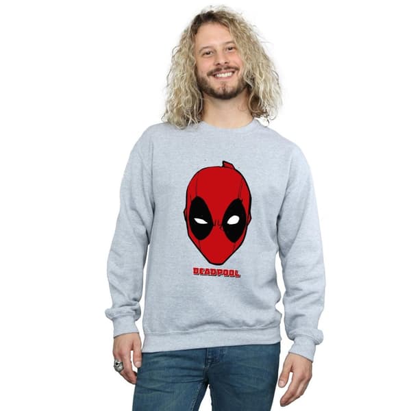 Marvel Mens Deadpool Mask Sweatshirt