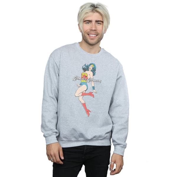 DC Comics Mens Wonder Woman Jump Sweatshirt