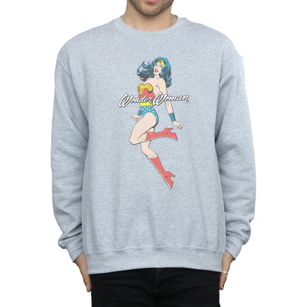 DC Comics Mens Wonder Woman Jump Sweatshirt