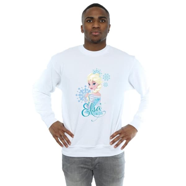 Disney Mens Frozen Elsa Snowflakes Sweatshirt