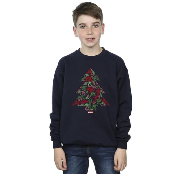 Marvel Boys Avengers Christmas Tree Sweatshirt