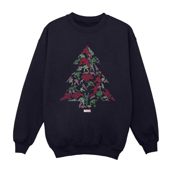 Marvel Boys Avengers Christmas Tree Sweatshirt