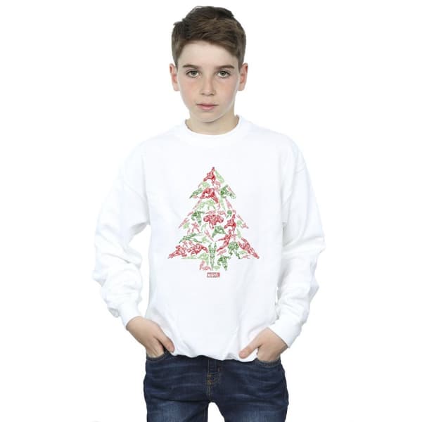 Marvel Boys Avengers Christmas Tree Sweatshirt