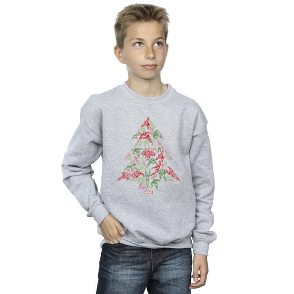 Marvel Boys Avengers Christmas Tree Sweatshirt