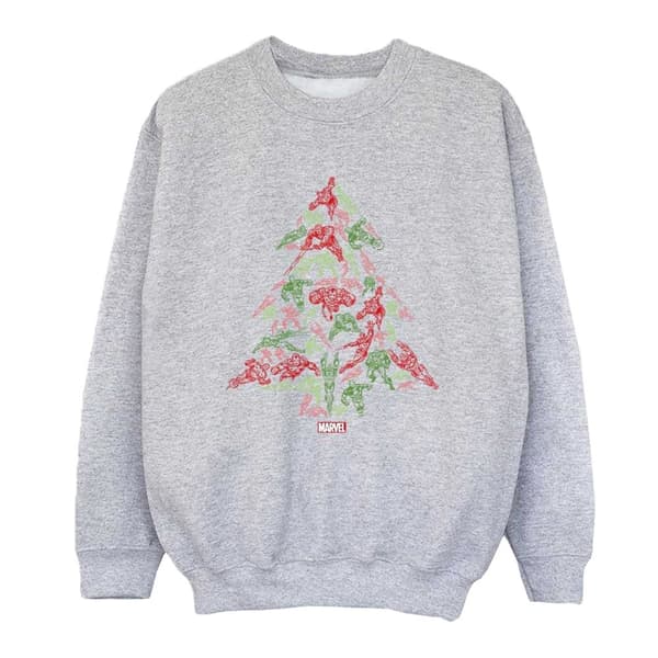 Marvel Boys Avengers Christmas Tree Sweatshirt