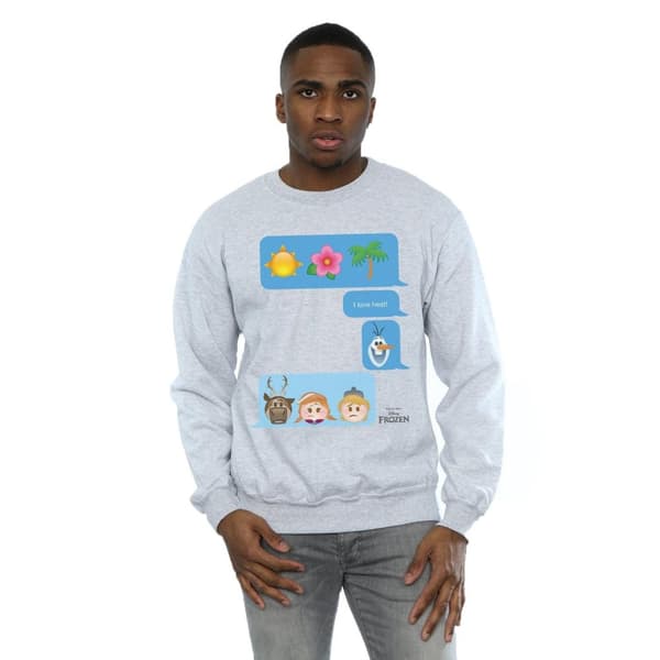Disney Mens Frozen I Love Heat Sweatshirt