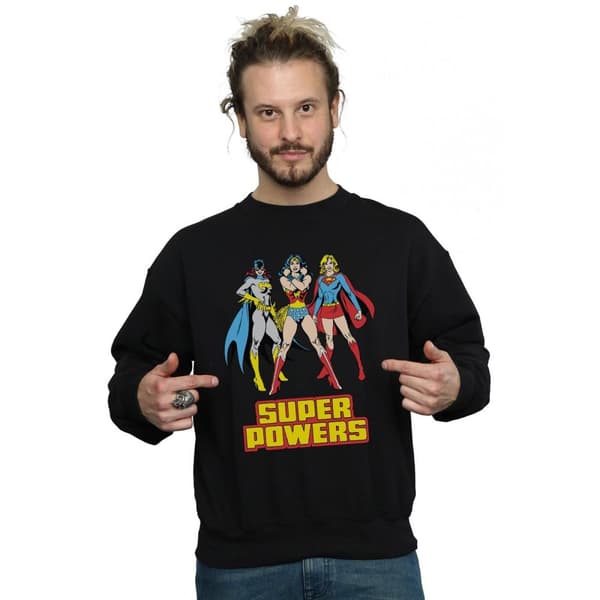 DC Comics Mens Wonder Woman Super Power Group Sweatshirt
