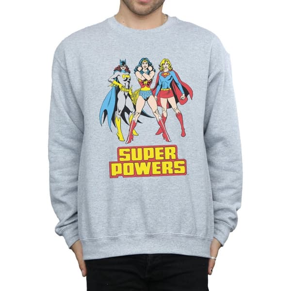 DC Comics Mens Wonder Woman Super Power Group Sweatshirt