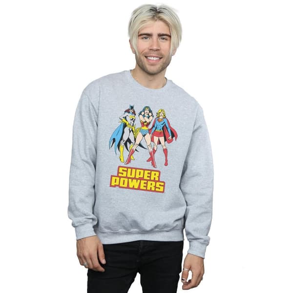 DC Comics Mens Wonder Woman Super Power Group Sweatshirt