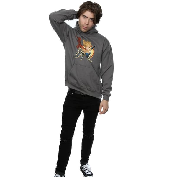 DC Comics Mens DC Bombshells Supergirl Badge Hoodie