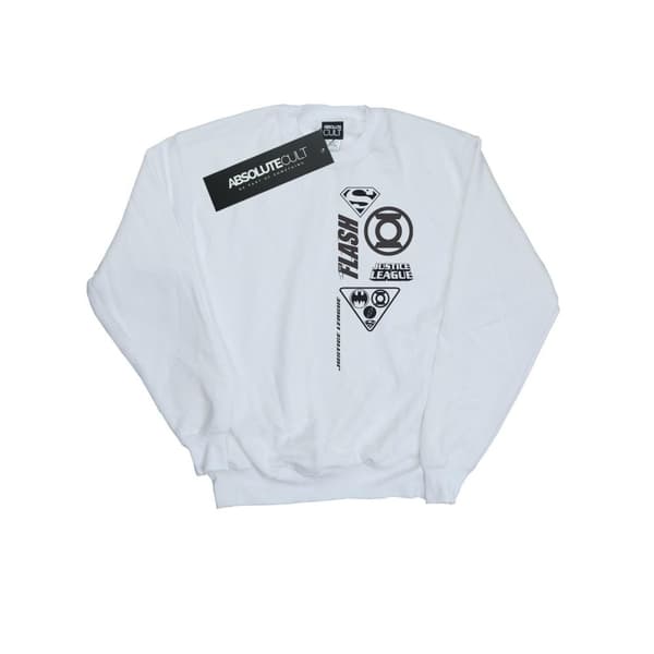 DC Comics Sweatshirt med ikoner på bröstet för Justice League - dam/dam