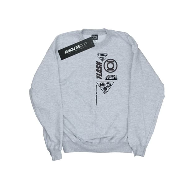 DC Comics Sweatshirt med ikoner på bröstet för Justice League - dam/dam