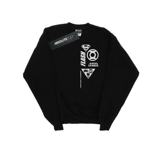 DC Comics Sweatshirt med ikoner på bröstet för Justice League - dam/dam