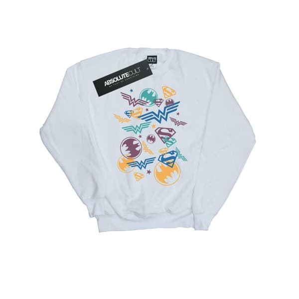 DC Comics Girls Justice League Floating Icons Sweatshirt