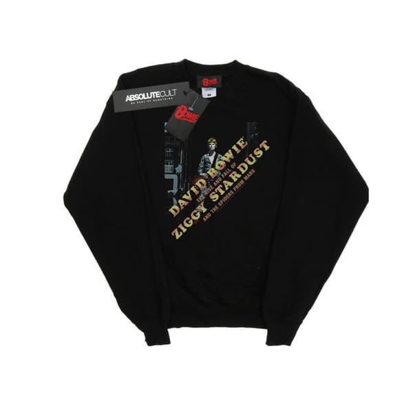 David Bowie Ziggy Diagonal Sweatshirt - herr Black XL