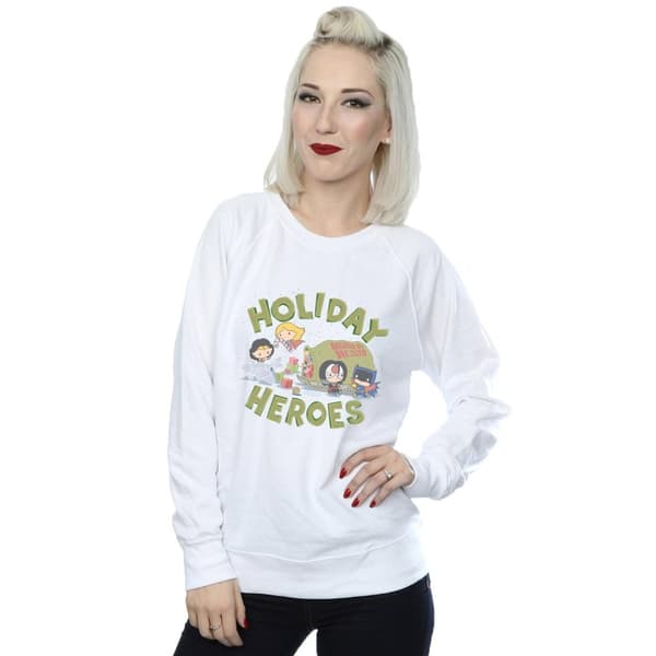 DC Comics Sweatshirt med julleverans från Justice League för kvinnor/damer