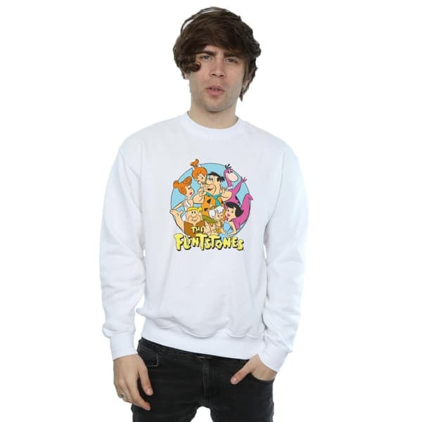 The Flintstones Mens Group Circle Sweatshirt