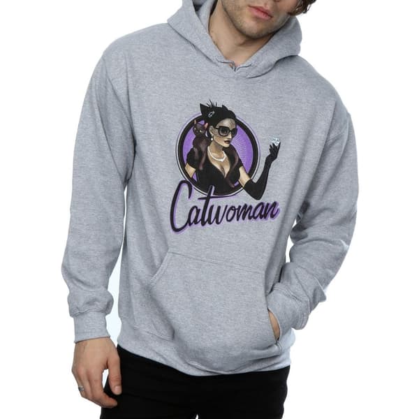 DC Comics Mens DC Bombshells Catwoman Hoodie