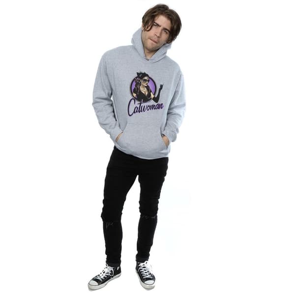 DC Comics Mens DC Bombshells Catwoman Hoodie
