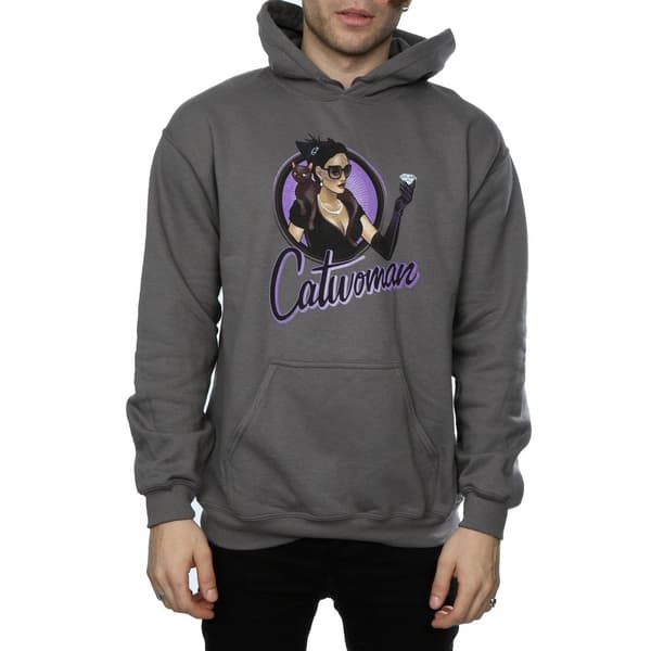 DC Comics Mens DC Bombshells Catwoman Hoodie