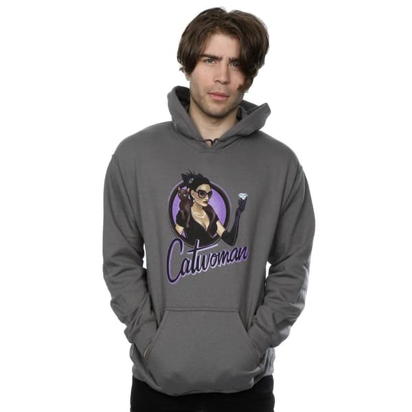 DC Comics Mens DC Bombshells Catwoman Hoodie