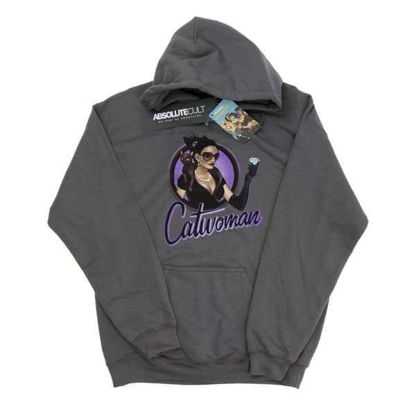 DC Comics Mens DC Bombshells Catwoman Hoodie