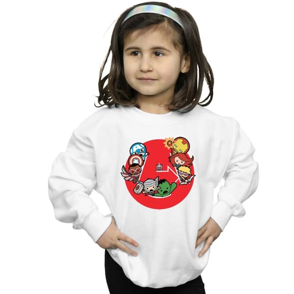 Marvel Girls Kawaii Avengers Ready Steady War Sweatshirt